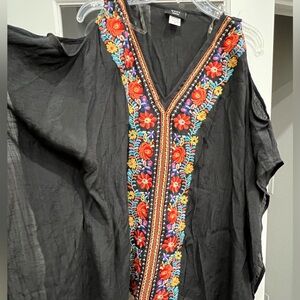 Vici Black Boxy Embellished Tunic